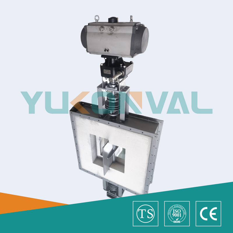 方形氣動高溫?zé)煔獾y