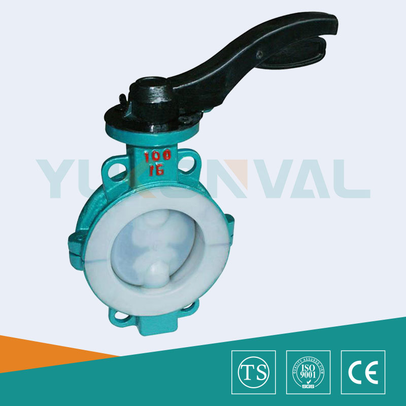 手動(dòng)襯氟對(duì)夾蝶閥